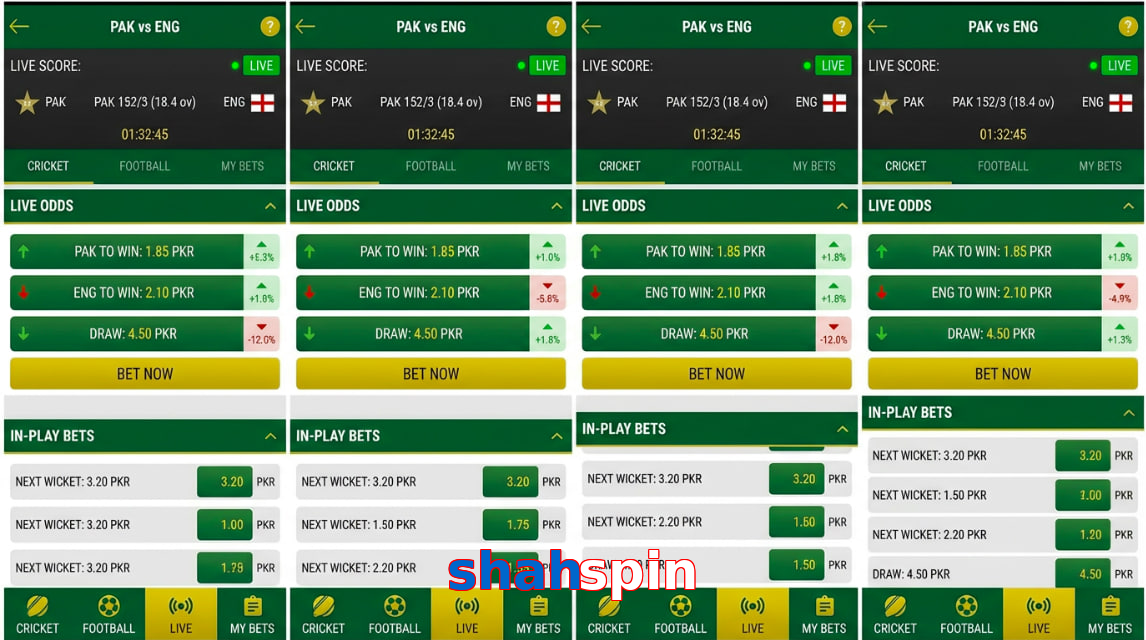 Game list for Shahspin bet section